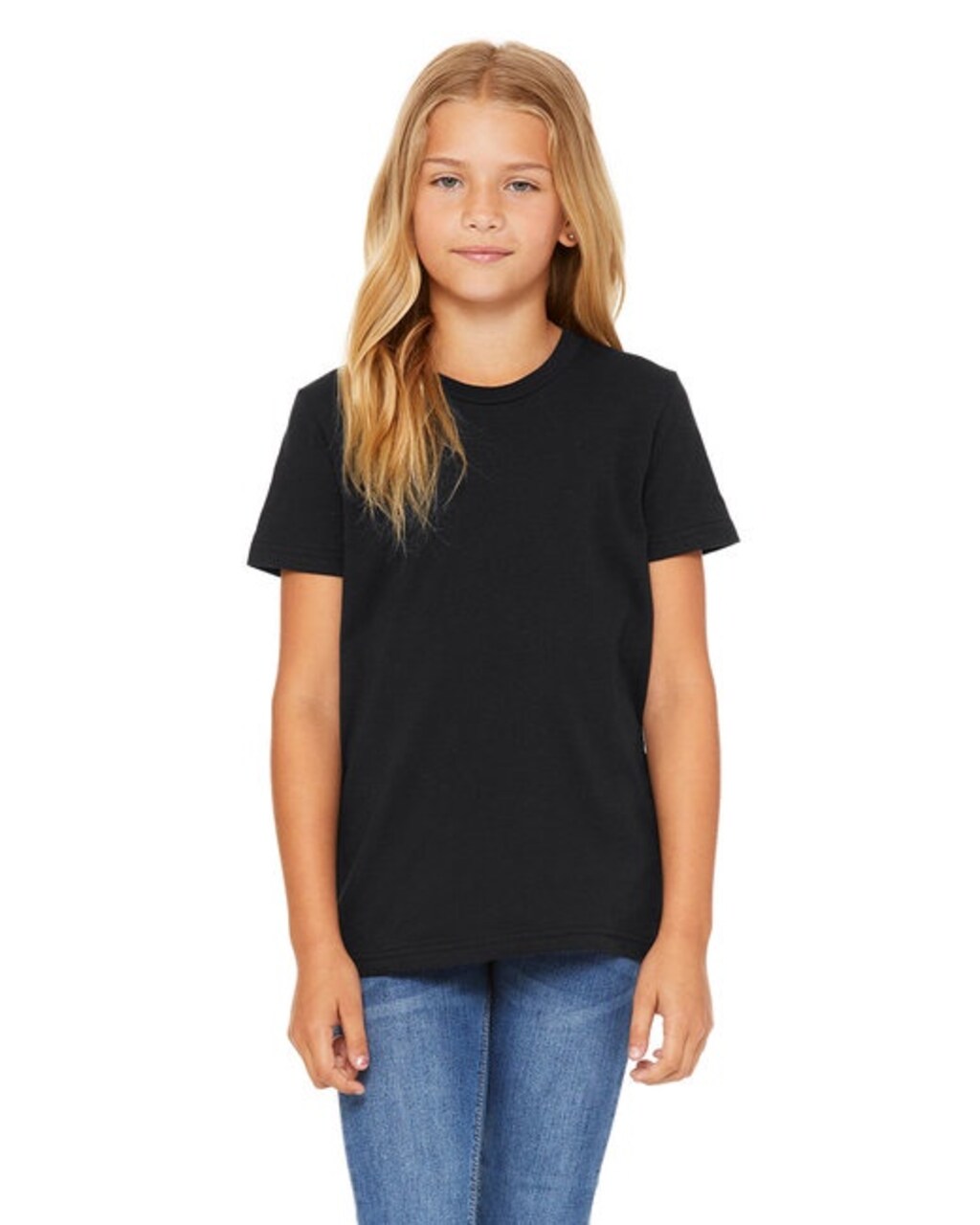 BELLA + CANVAS Youth Jersey Lightweight Airlume Cotton Retail Fit Unisex Kids Everyday Casual T-Shirt